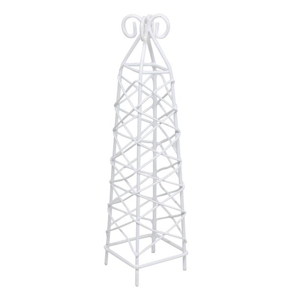 Миниатюра кукольная: Металлическая мини башенка, белая, 3,5х14 см, ScrapBerry