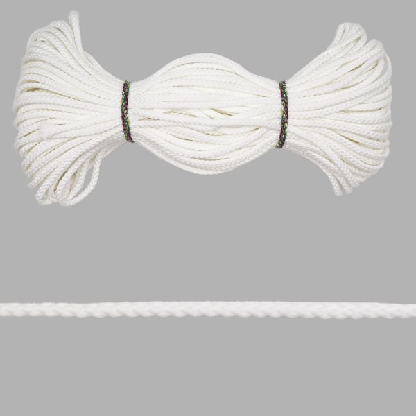 Шнур плетеный ⌀4.0 мм / 30 метров, белый