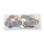 Пуговицы на ножке 36L (23мм), металл (Black/G черный с золотом), 36 шт, ME 644