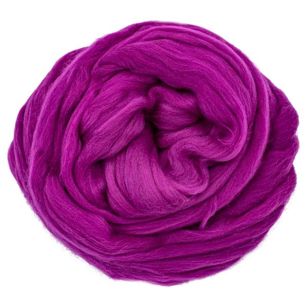 Шерсть для валяния Троицкая тонкая 1х100 г (до 23 мкр), 1643 яркая сирень