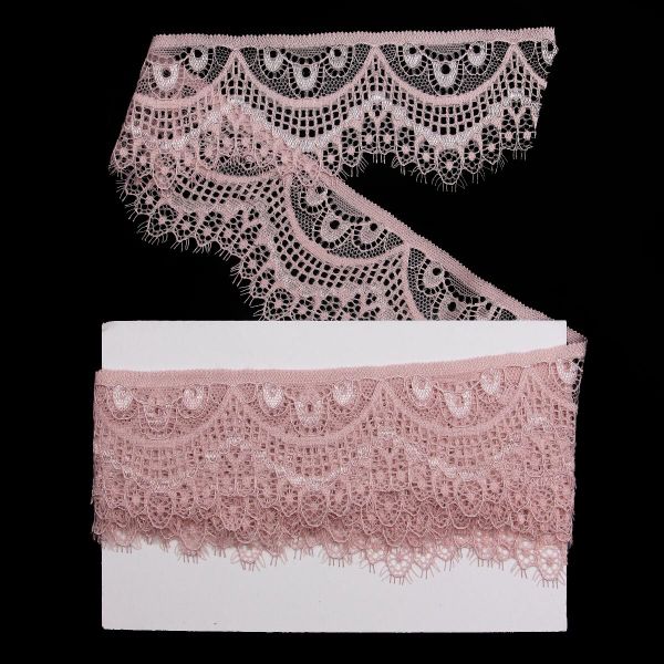 Кружево эластичное (стрейч) 60 мм / 3 метра, C344 пудровый