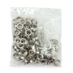 Люверсы металл ⌀_6.0 мм (внутр.), никель, 100 шт, BIG