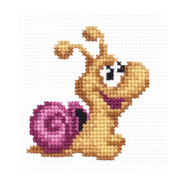 Набор для вышивания нитками РС Студия, Улитка 9х10 см