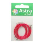 Шнур вощеный с замком, 2мм, 45см. Astra&Craft (47 малиновый), 4AR343