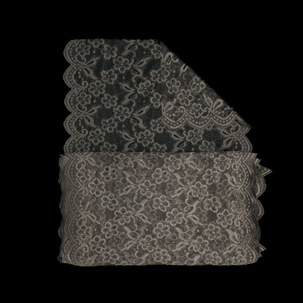 Кружево бельевое эластичное 400 мм / 13.72 м, цв. C072 шиншилла