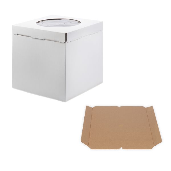 Кондитерская коробка для торта с 1 окном 30х30х30 см, S-Chief BFC-006