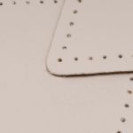 Заплатки пришивные из кожи, ромб 6х8,4см с перфорацией, 2 шт, 100% кожа, 06 бежевый, 9115