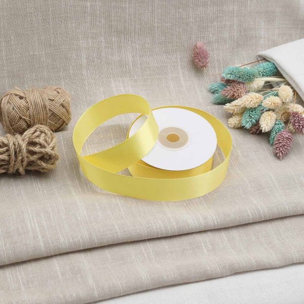 Лента атласная 1-сторонняя 25.0 мм / 22.86±1 метров, 060 лимонный, Globus