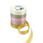 Набор атласных лент 5 цветов по 23.0 мм / 23 метра, весенний микс