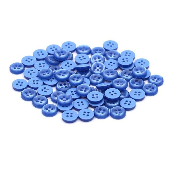 Пуговицы 4 прокола 17L (10,5мм), пластик (col.14 синий), 72 шт, CN 2801
