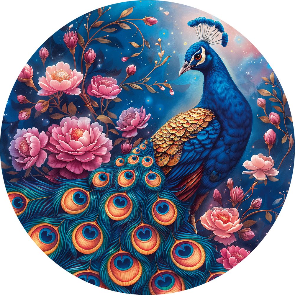 Пазл фигурный деревянный 163 элемента, PZLF-021 Придворный павлин, Фрея