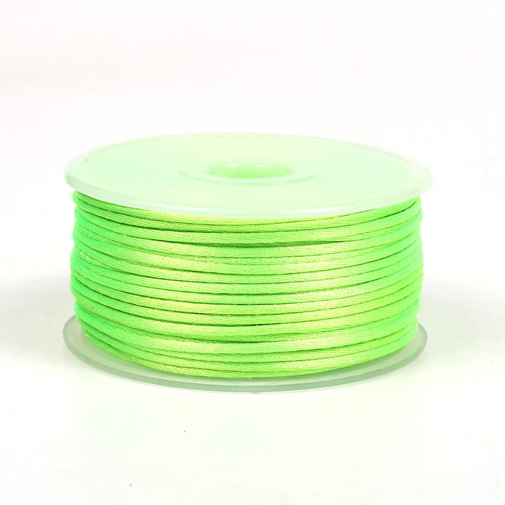 Шнур атласный корсетный ⌀2.0 мм / 50 метров, 3033 салатовый