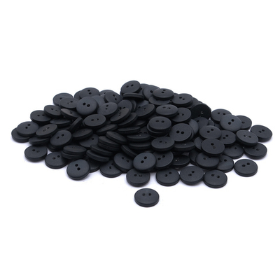 Пуговицы на 2 прокола 18L (11мм), пластик (Black (черный)), CR-K18M, 144 шт