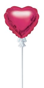 Шар самодув Сердце 11х10.5 см, 5 шт, розовый, Boomzee FBZ-07