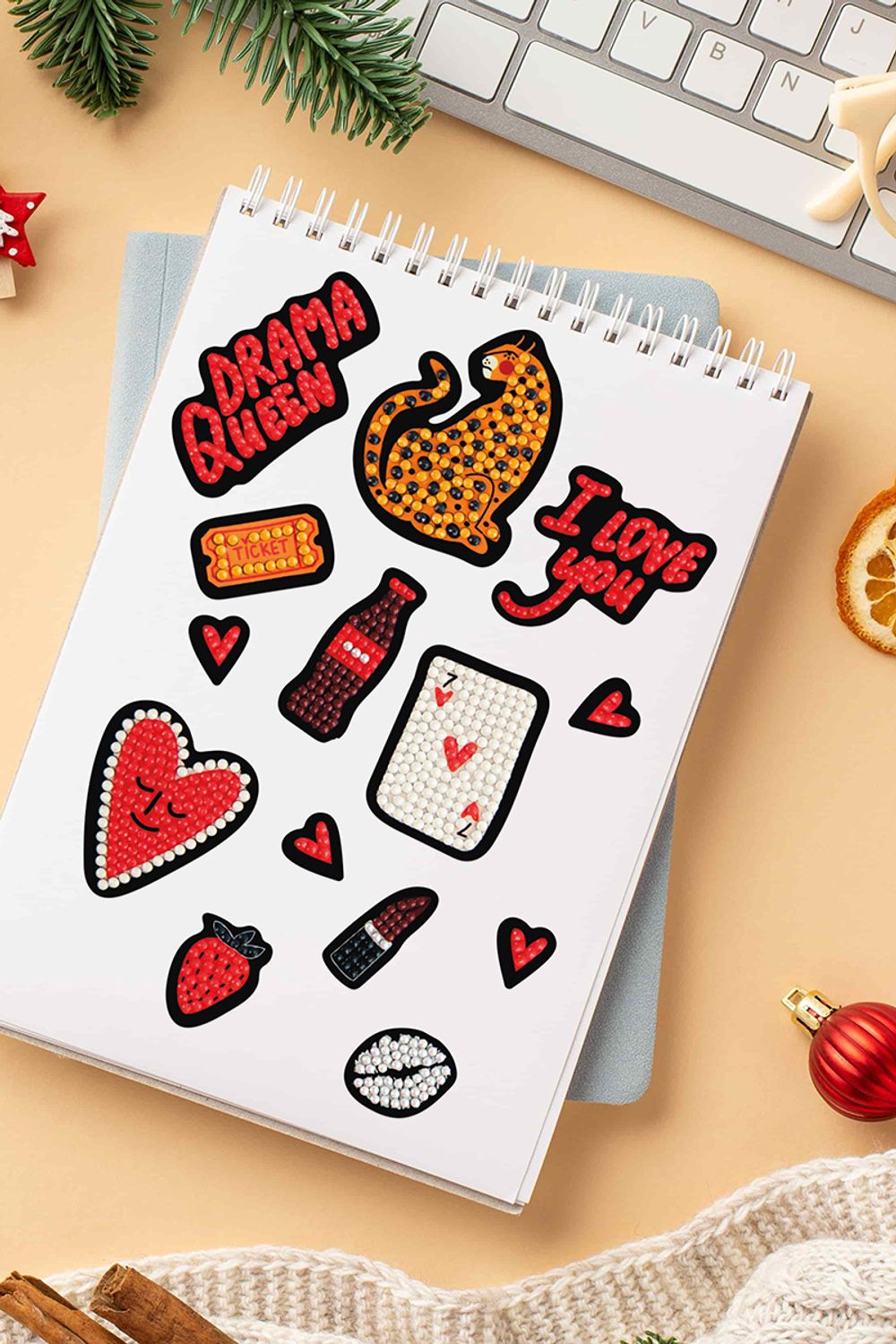 Кристальная (алмазная) мозаика Фрея ALVN-148, наклейки, DRAMA QUEEN, 19.5х14 см