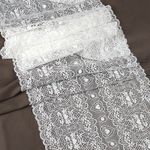 Кружево бельевое эластичное 185 мм / 18 м, 6185, цв.004 белый, Kruzhevo