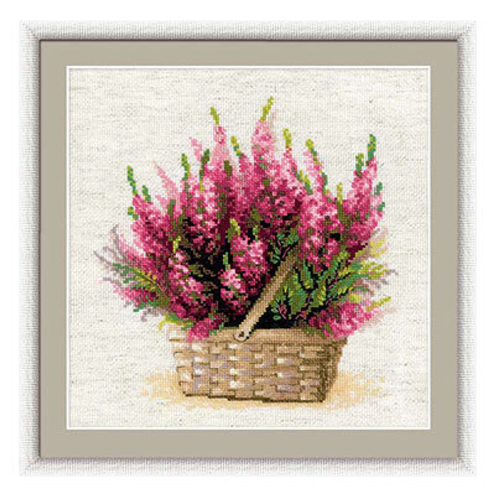 Набор для вышивания нитками Риолис, Шотландский вереск, 25х25 см