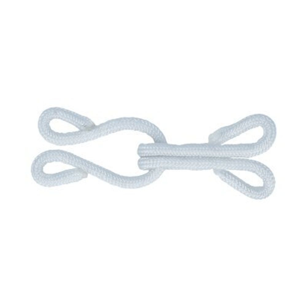 Крючок шубный обтяжной 36 мм, 3 шт, белый, Gamma TF-02