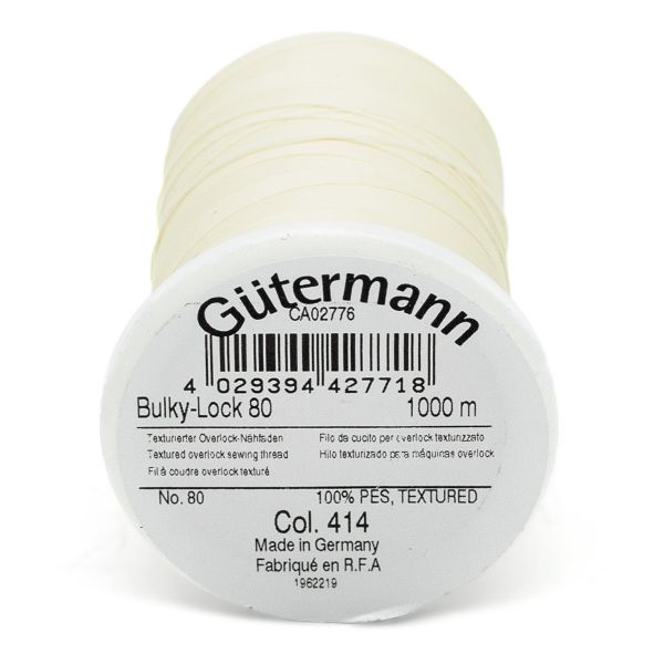 Нитка текстурированная Gutermann Bulky-Lock 80, 1000 м, 414 св.кремово-бежевый, 5 катушек
