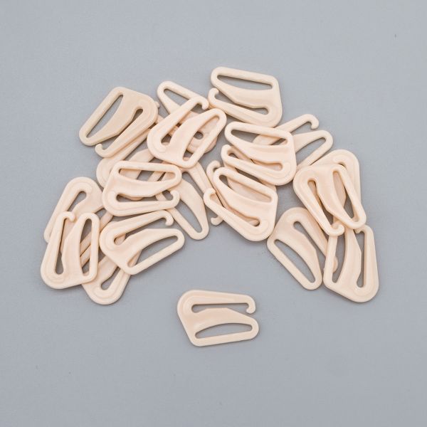 Крючки для бюстгальтера пластик 15.0 мм, 20 шт, 126 бежевый, 27210, Globus