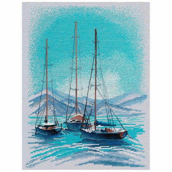 Набор для вышивания нитками Овен, Лазурная бухта 20х27 см