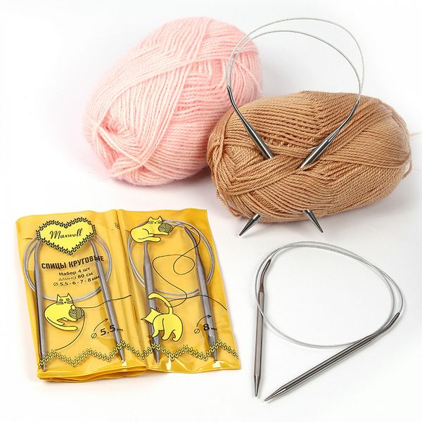 Набор круговых спиц Maxwell Gold 4 шт длина 80см 5.5-6-7-8мм