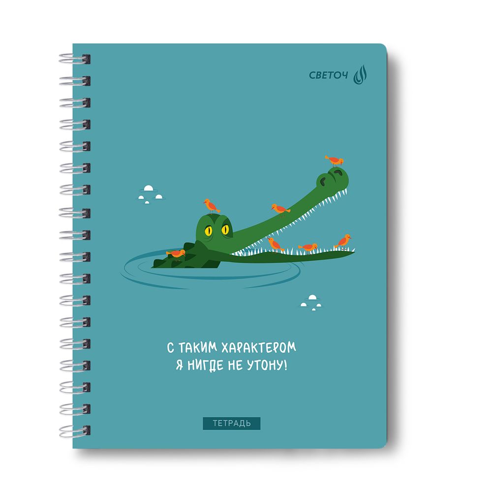 Тетрадь ученическая общая, A5 96 л. на гребне 60 г/м², белизна 90 %, 4 шт, клетка, 01184 МИКС - Тут интересно, Светоч Т111