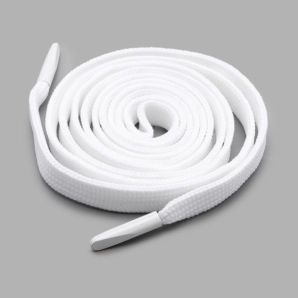 Шнурки плоские с металлическим наконечником 10.0 мм / 130 см, 50 пар (100 шт), белый, 6220-0134