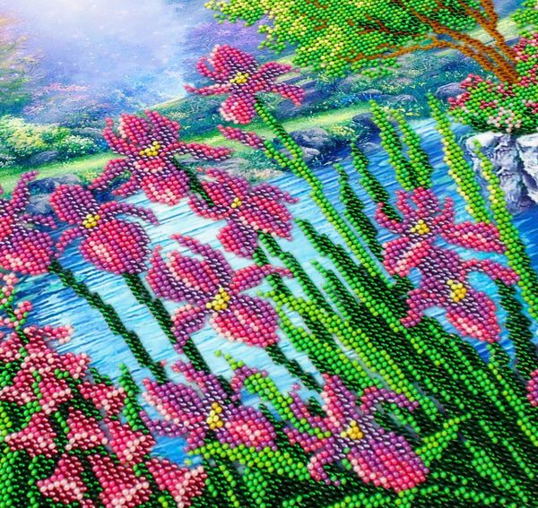 Набор для вышивания бисером Паутинка, Тихая заводь 38х28 см