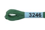 Мулине Gamma 100% хлопок, цв.3246 зеленый, 24 мотка по 8 метров