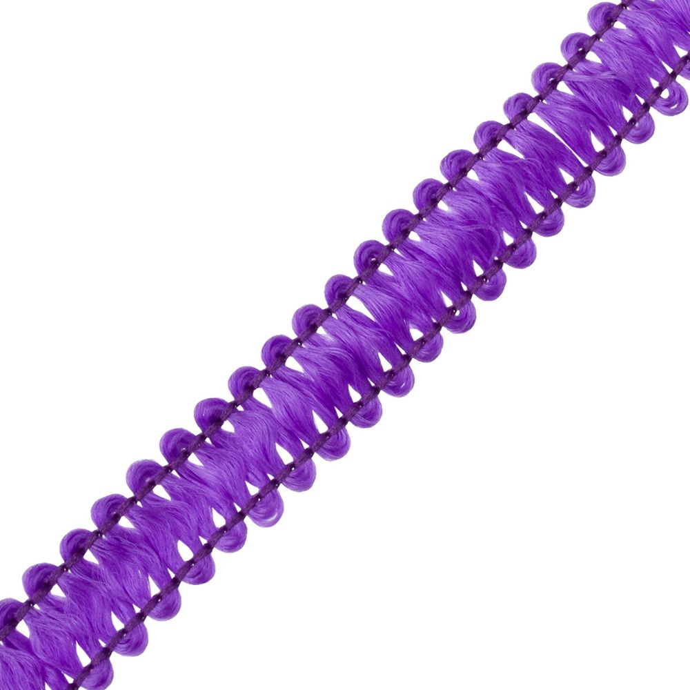 Тесьма отделочная 6 мм / 25 метров, вязаная, рис 9166, фиолетовый, С3702Г17