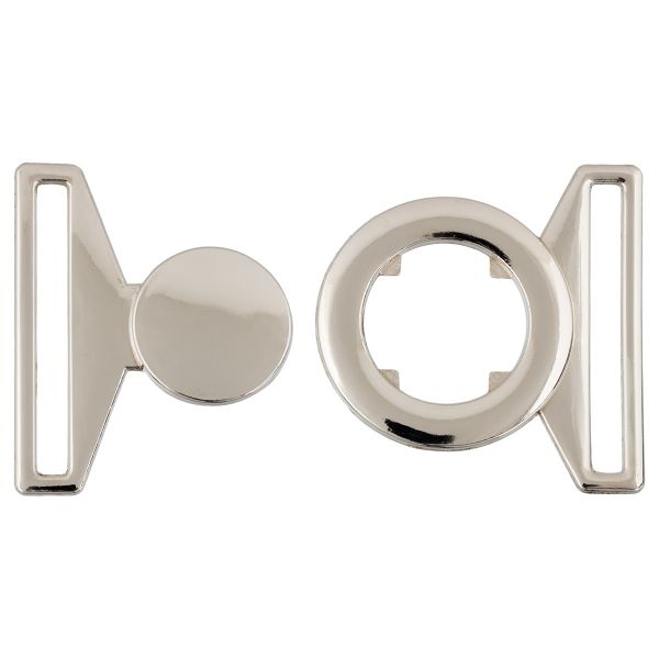 Застежка декоративная металл 65х55 мм, 5 шт, 04 никель, Gamma GH 1075