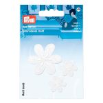 Термоаппликация Цветы мал/бол цв. белый, Prym