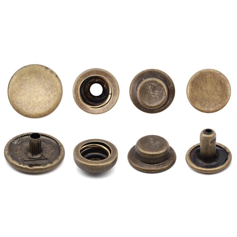 Кнопка Дельта (O-образная) ⌀15/12 мм, ≈720 шт, МЕТАЛЛ, антик, NEW STAR