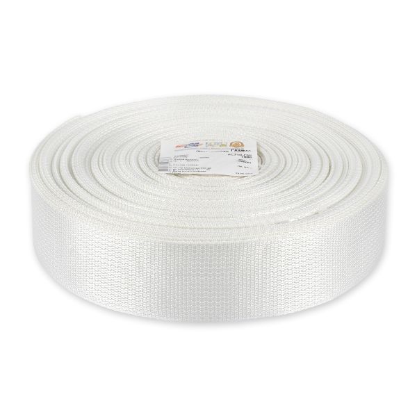 Стропа (ременная лента) 50 мм / 30 метров, толщ. 1.11 мм, [40.15 г/пог.м], 100% п/а, 01 белый, Gamma 8с710