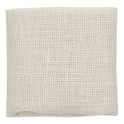 Ткань для рукоделия рогожка 100% лен 48х45см, белый