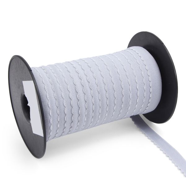 Резинка бельевая (отделочная) становая 15.0 мм / 50 метров, св.серый, (ML175.015/1)