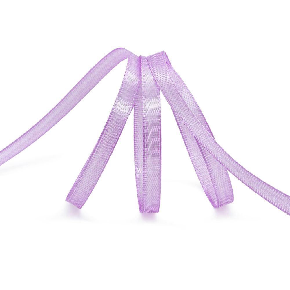 Лента атласная 1-сторонняя 6.0 мм / 22.86±1 метров, 162 ярко-сиреневый, Globus