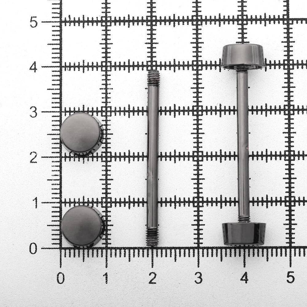 Шпилька для сумки металл L-30мм/10мм с таблеткой ⌀10мм, черный никель ГР, 66787, 10 шт