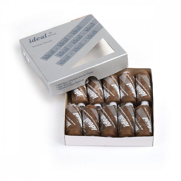 Нитки швейные бытовые Ideal 40/2, 366 м / 10 кат., 281 коричневый