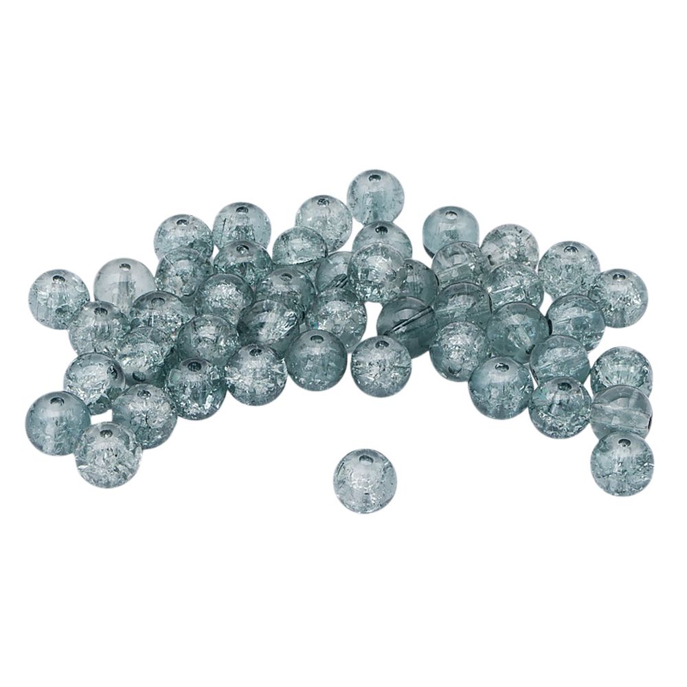 Бусины стекло ⌀8 мм, кракле, 46 шт, Astra&Craft, SY 52 серый, 1301138