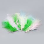 Перо марабу обработанное ассорти, 15-17см, 20 шт, XQ-660340