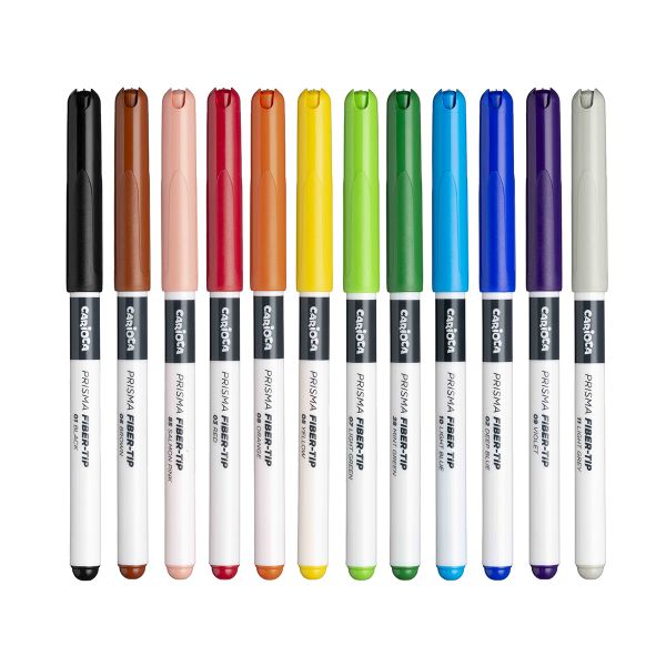 Набор маркеров для скетчинга 0,5 — 3 мм, 12 цв. пулевидный, Carioca Plus 45205