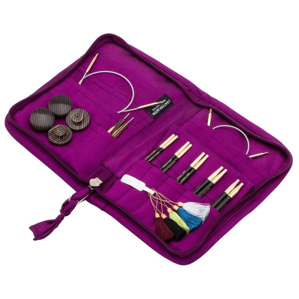 Набор съемных спиц Knit Pro Lantern Moon Grace, 10 см, 5 пар (3-5 мм), эбеновое дерево, 350314