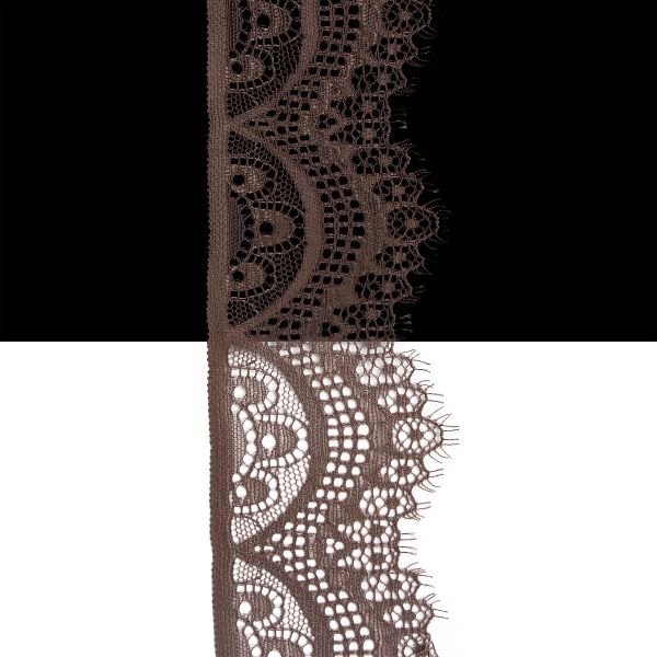 Кружево эластичное (стрейч) 60 мм / 3 метра, C072 шиншилла