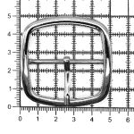 Пряжка ременная металл 40 мм, никель, 6 шт