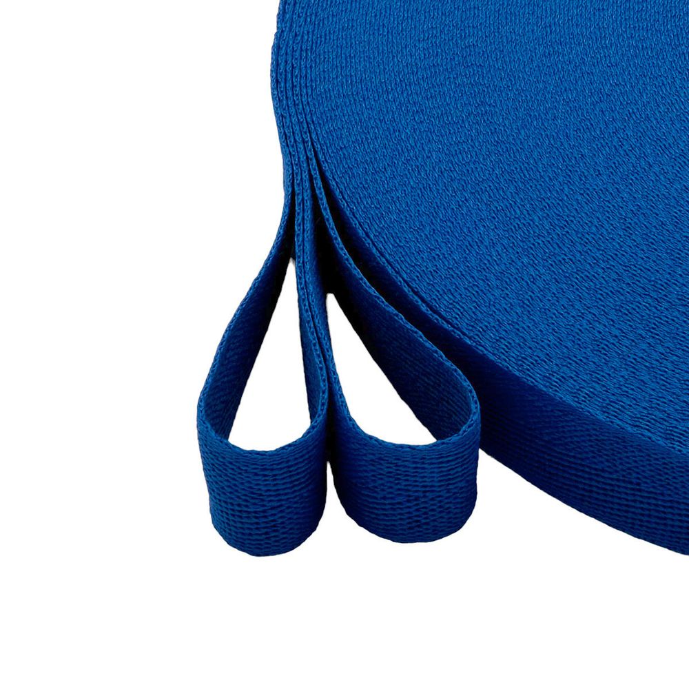 Тесьма (лента) киперная 20 мм / 50 метров, 6 г/м, 100% полиэфир, 20 синий