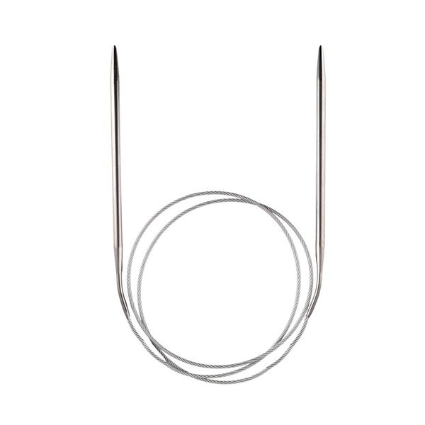 Спицы круговые металл ⌀4,0 мм, 80 см, с металлической леской, Gamma MKG