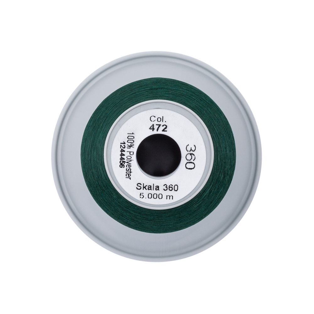 Нитки некрученые бондированные Gutermann Skala 360, 5000м, 749591, 472 темно-бутылочный, 1 катушка