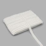 Тесьма отделочная твидовая 20 мм / 82.29 метра, пушистая с люрексом, белый, 3Al287